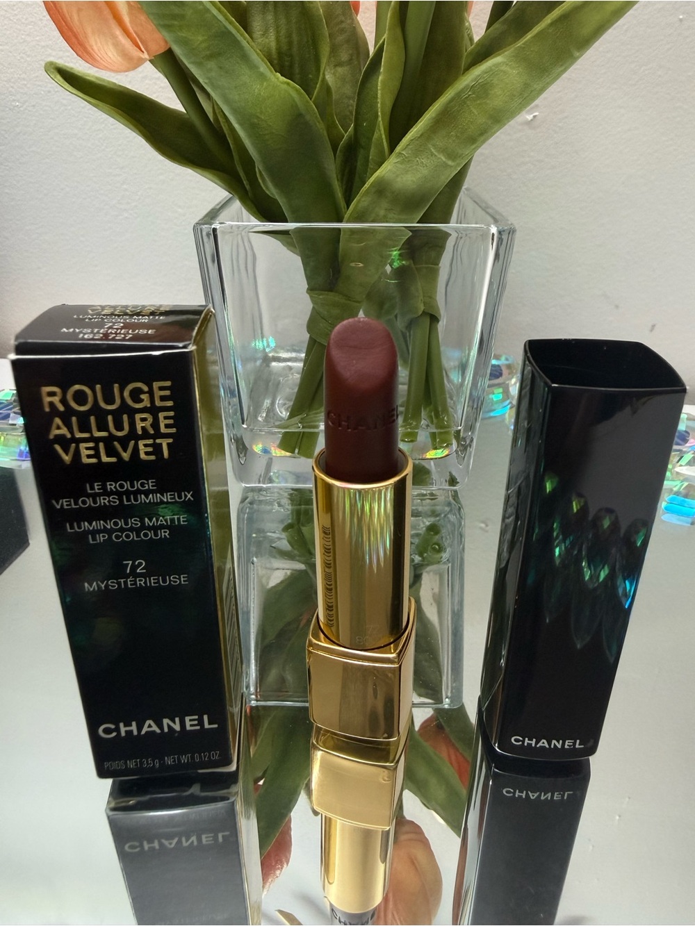 CHANEL Women Rouge Allure Velvet 72 Mystérieuse Luminous Matte Lipstick